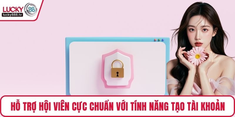 Hỗ trợ hội viên cực chuẩn với tính năng tạo tài khoản