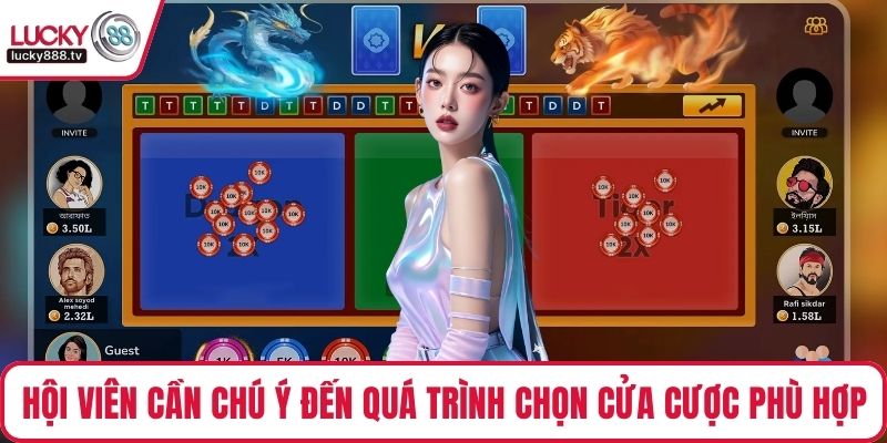 Hội viên cần chú ý đến quá trình chọn cửa cược phù hợp