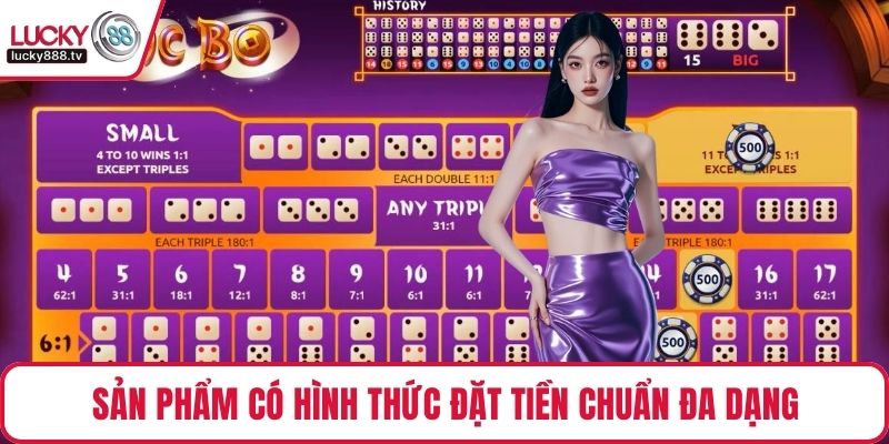 Sản phẩm có hình thức đặt tiền chuẩn đa dạng